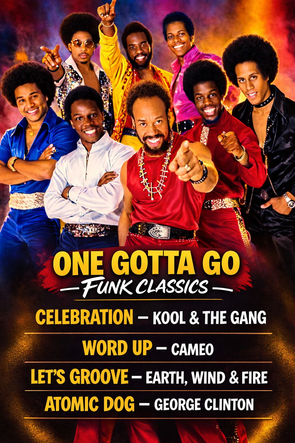 Kool&The Gang, Get Down On It,Or Earth Wind &Fire, Let's Groove Tonite