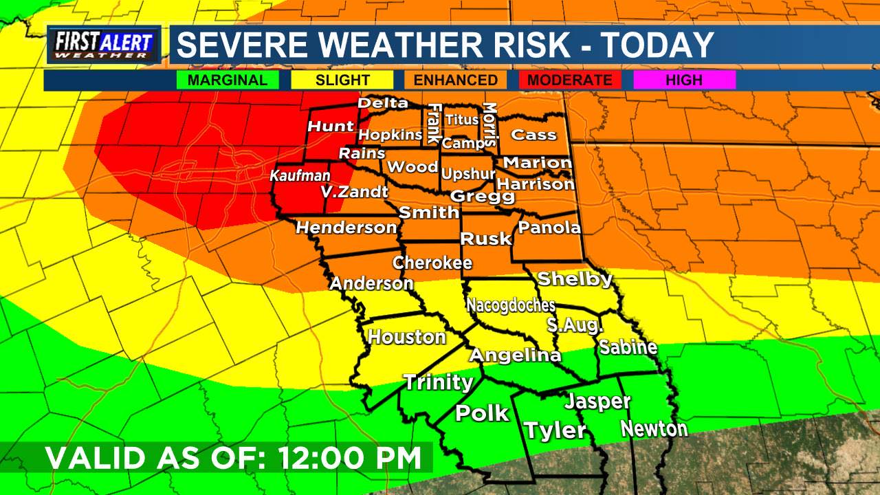 The upgrade to a level 4, Moderate risk does NOT mean that storms