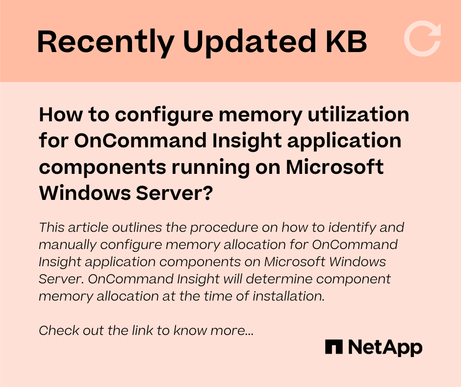 NetApp Assist - How to configure memory utilization for...