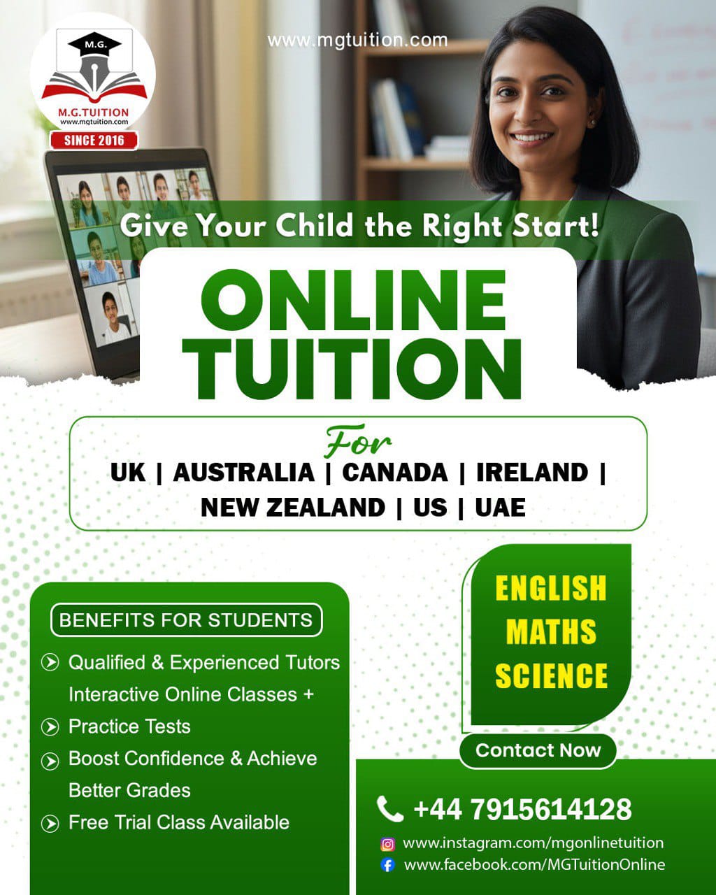 MG Online Tuition | Horsham