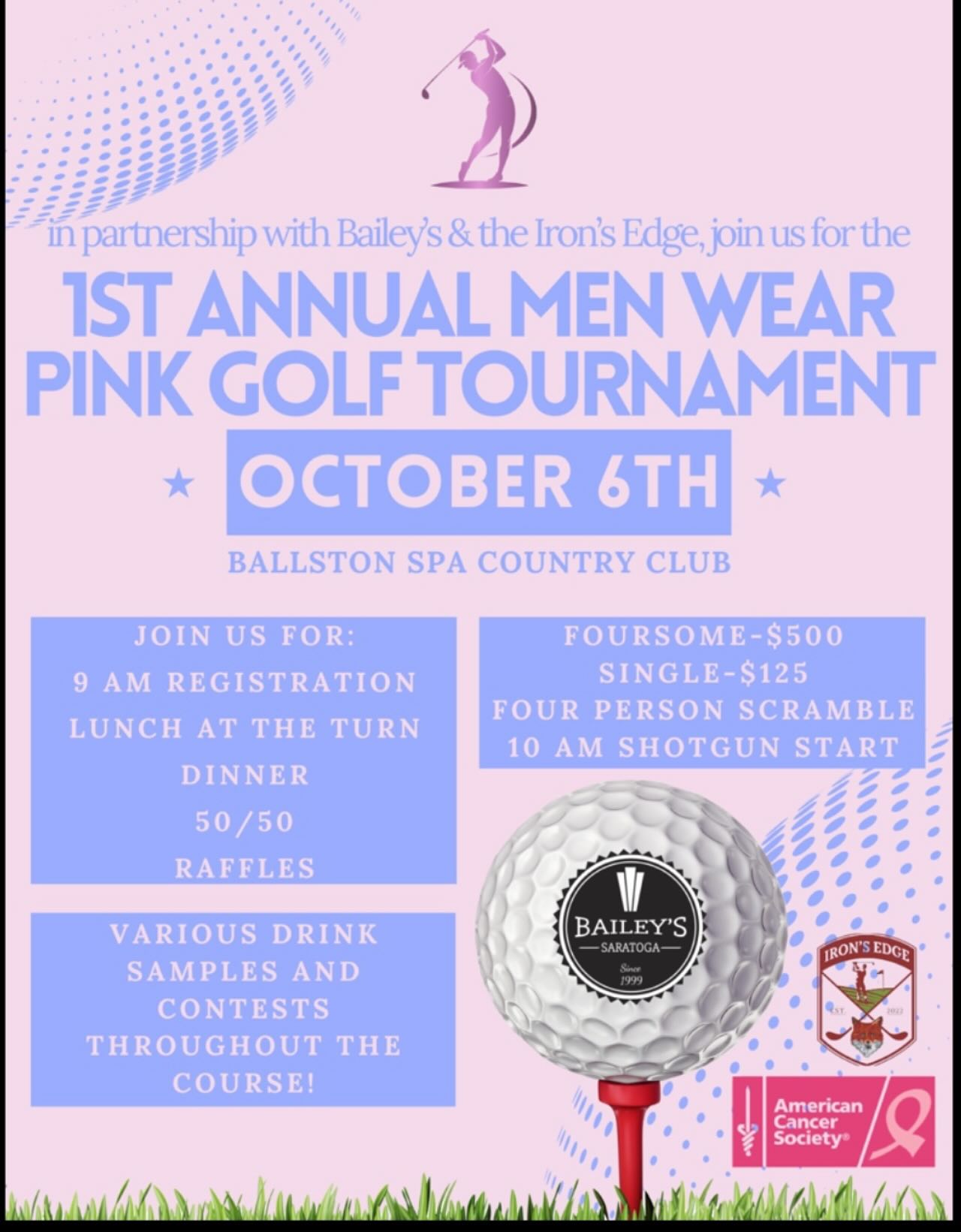 Bailey's - Join us for the first 1st Annual Men Wear Pink Golf ...