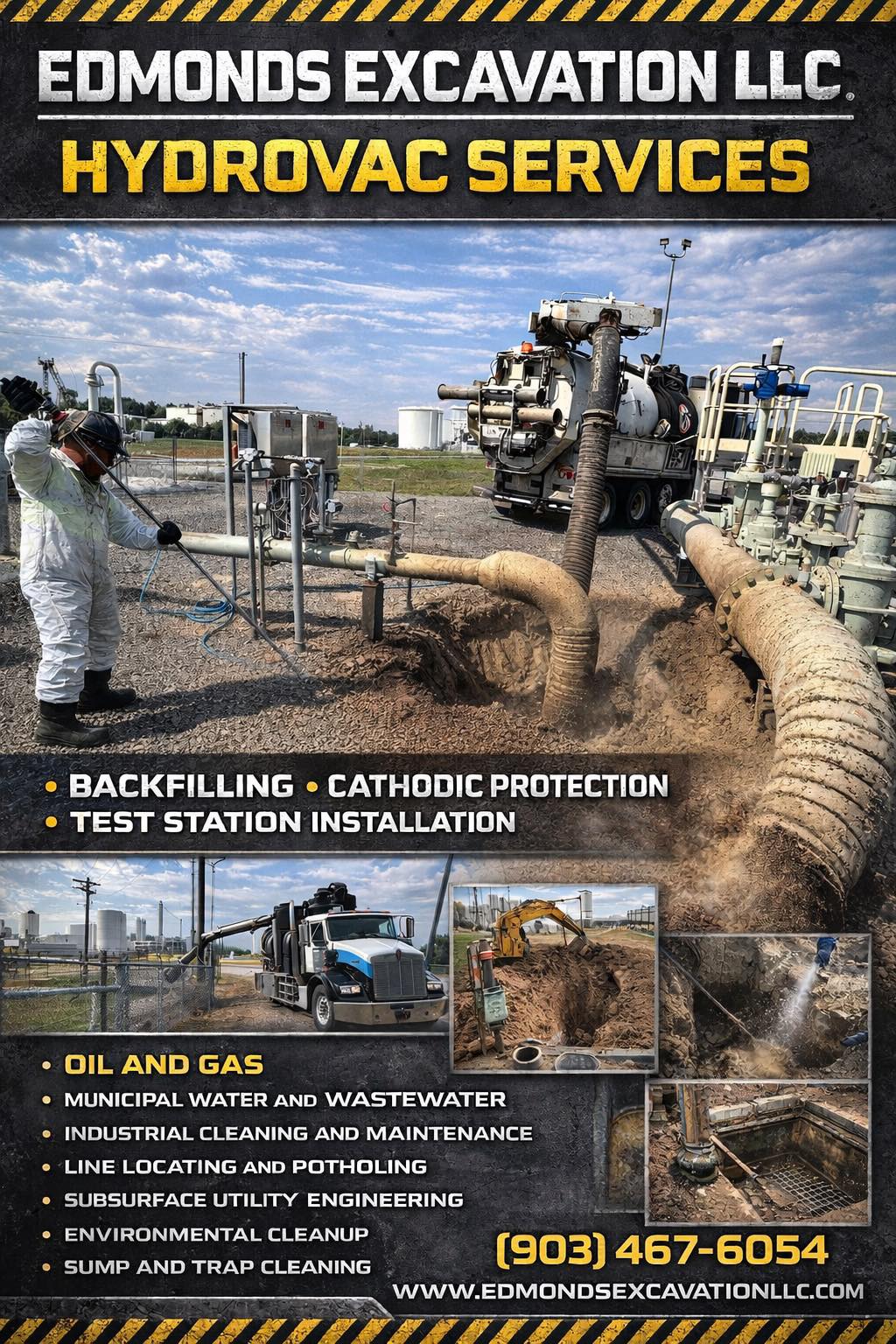 Edmonds Excavation LLC HydroVac Services | Corsicana TX