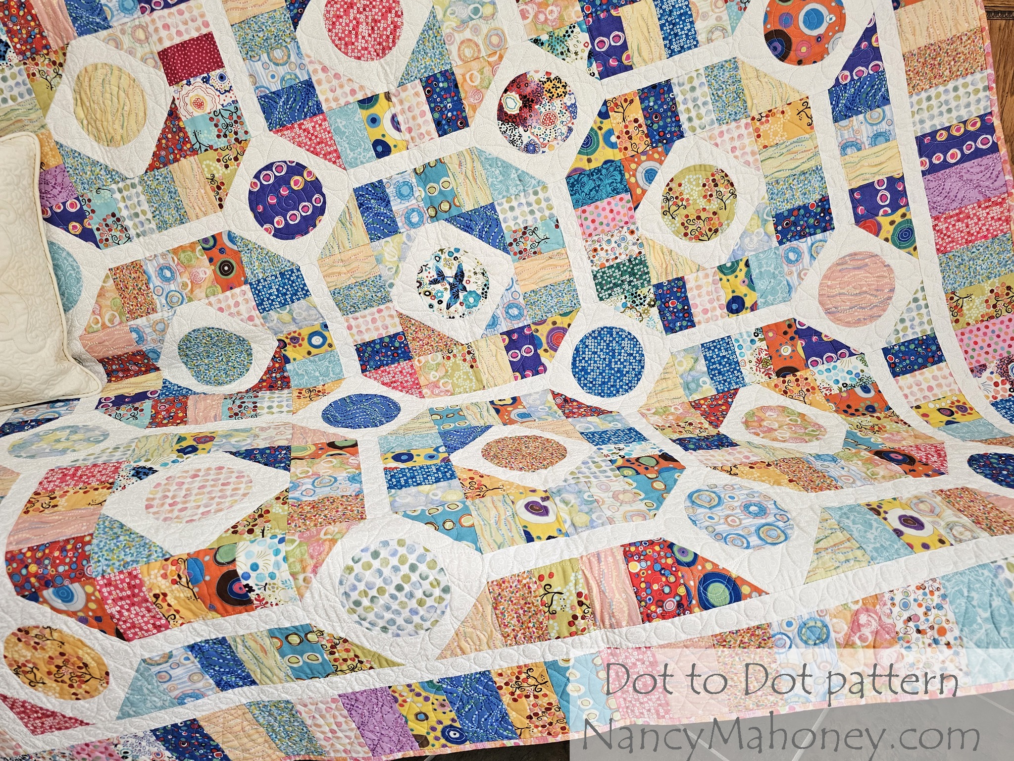 Nancy - Dot to Dot is a scrappy, two-block quilt that's sure to tickle ...