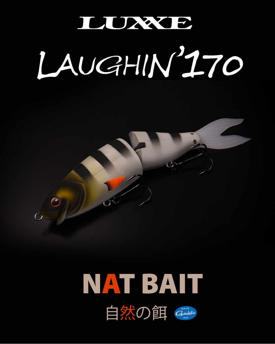 Leurre Gamakatsu Luxxe Laughin 170 Big Bait Swimbait – 17 Cm, Hameçons Triple #2, Pour Brochet, Perche, Sandre