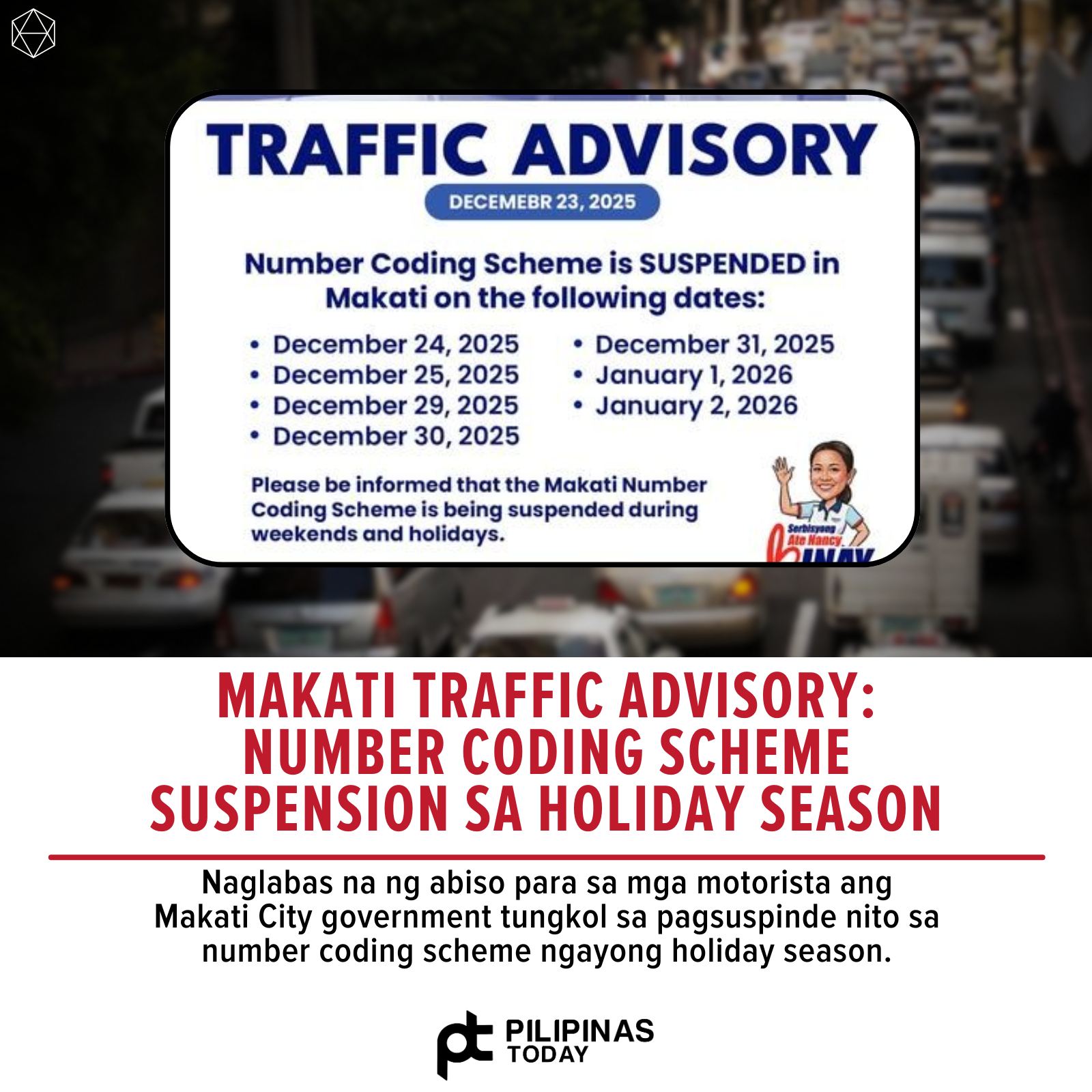 Wanna - Ang pagkakaiba sa suspensiyon ng number coding scheme sa ...