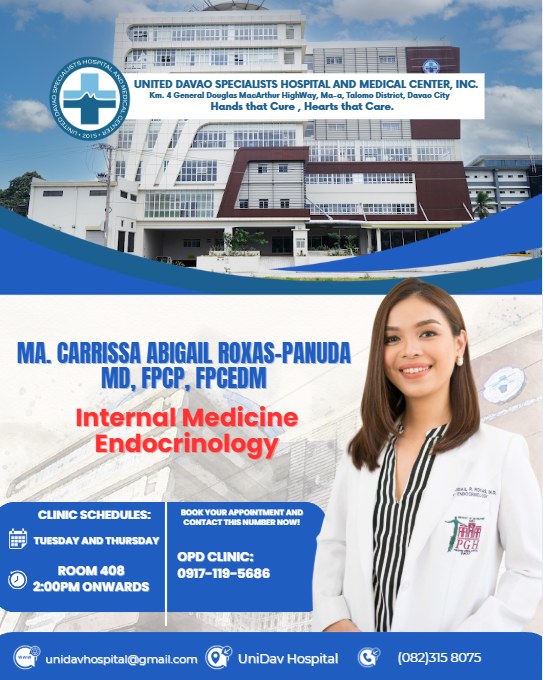 Unidav Meet the Experts |Dr. Ma. Carrissa Abigail Roxas-Panuda, FPCP ...