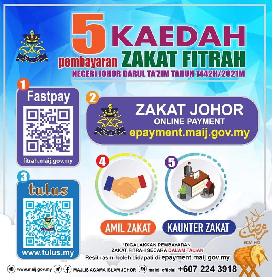 Otai Johor Tunaikan Zakat Fitrah Anda Melalui Kaedah פייסבוק