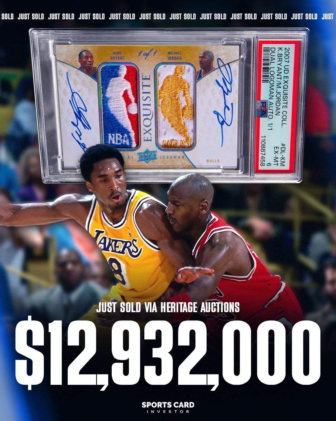 Kobe/Jordan dual logoman card sells for $12.9 million