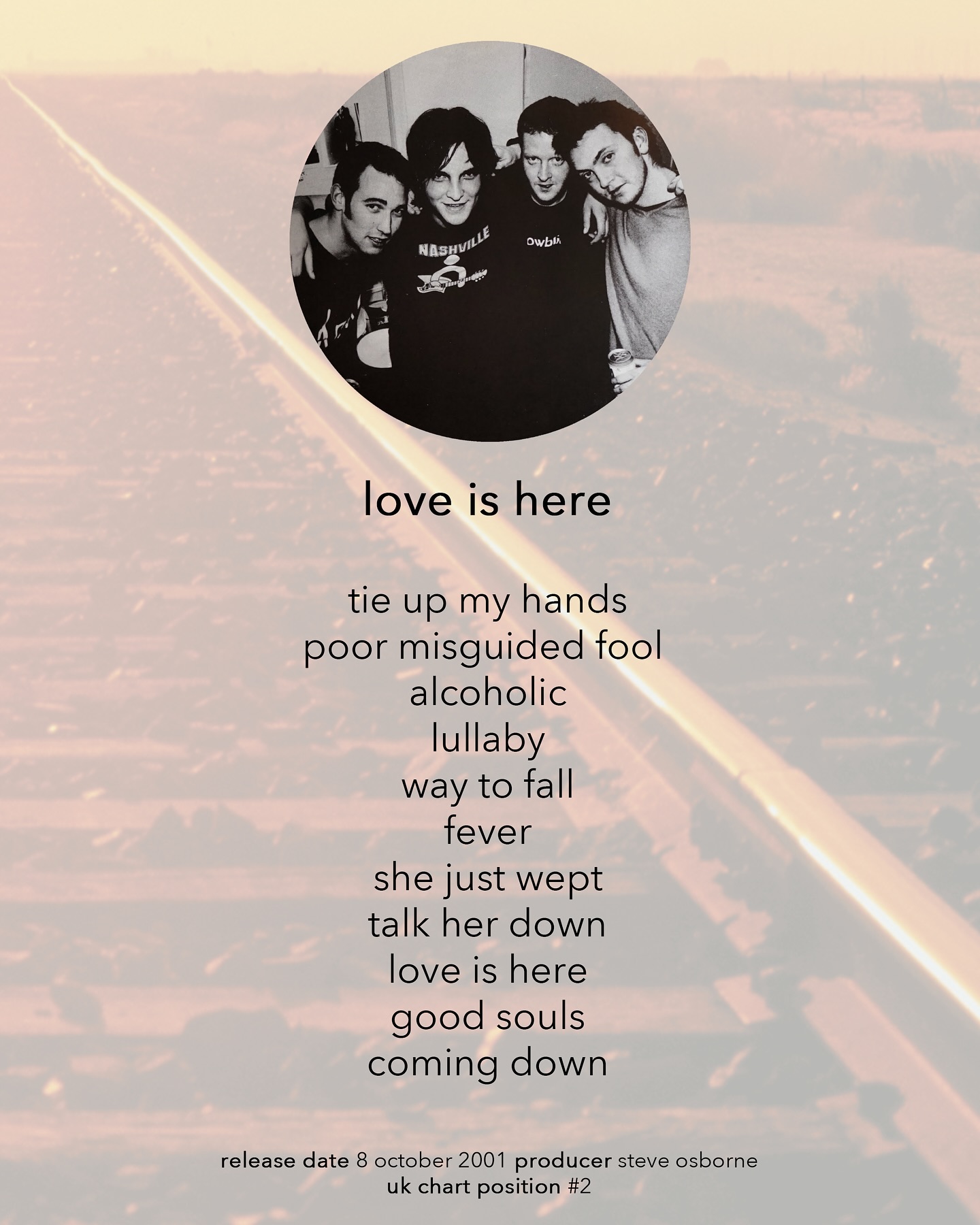 Starsailor's 2001 debut Love Is Here will be reissued in October