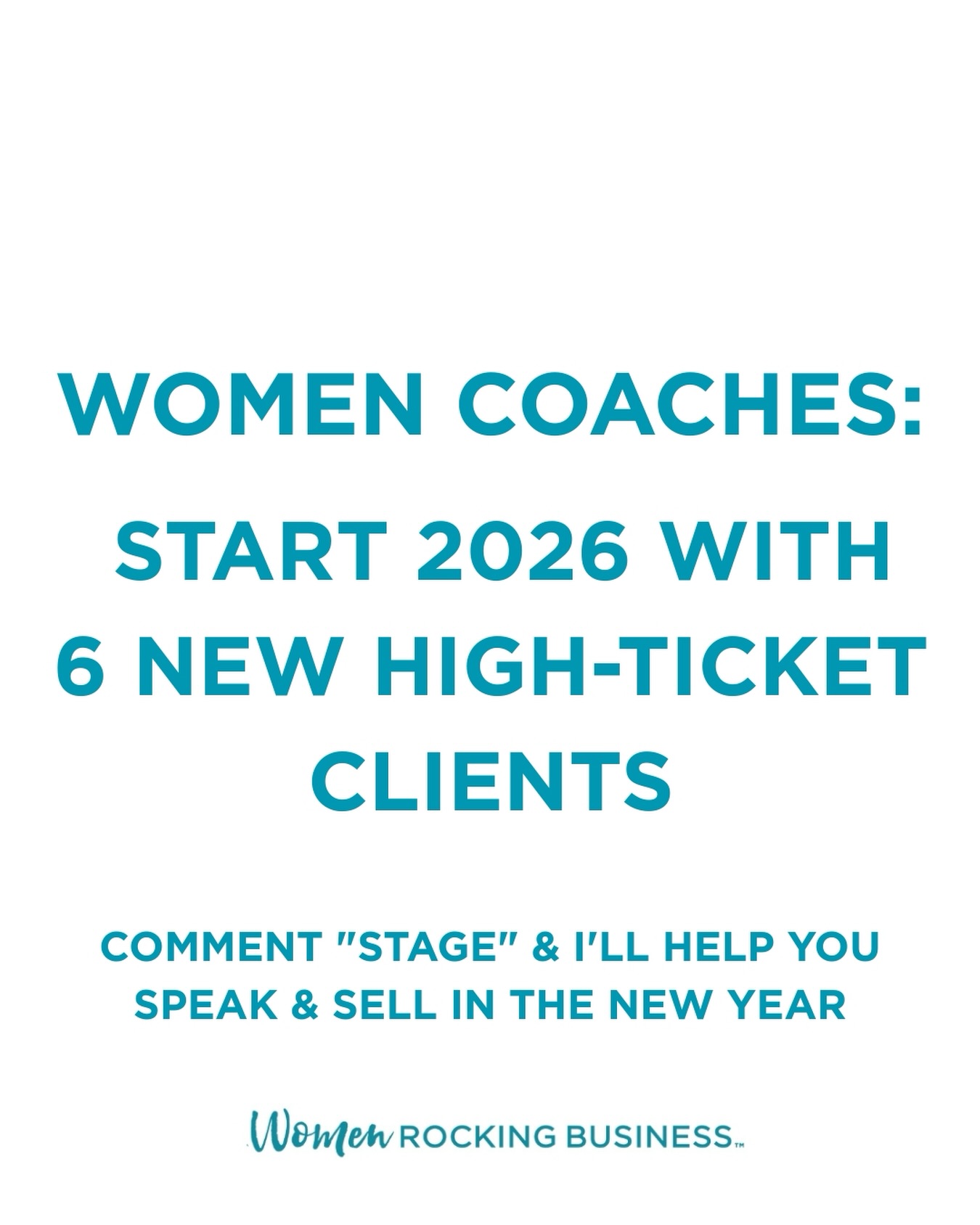 📣 Women Coaches: Start 2026 with... - Women Rocking Business | Facebook