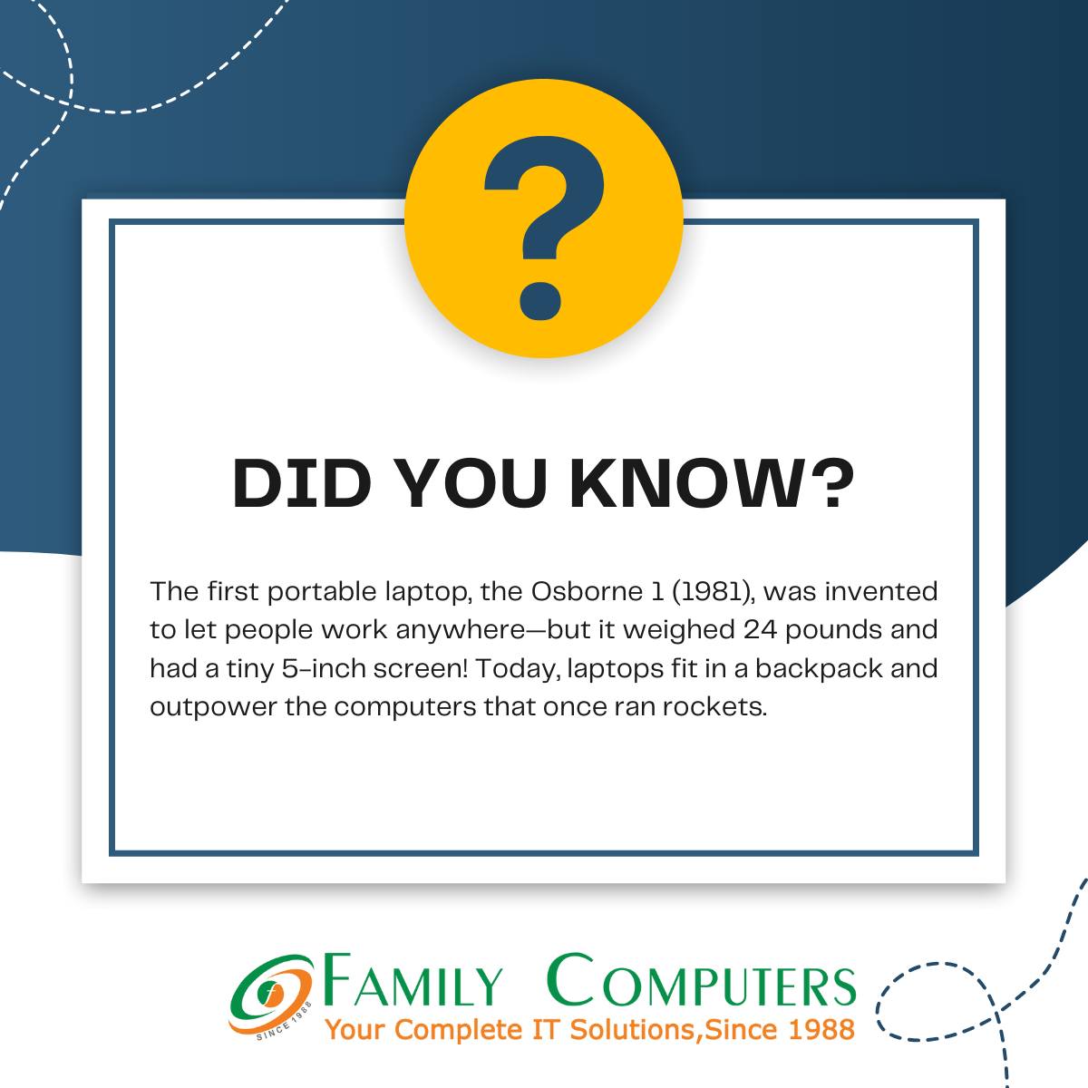 💡 From Briefcase to Backpack: The... - Family Computers | Facebook