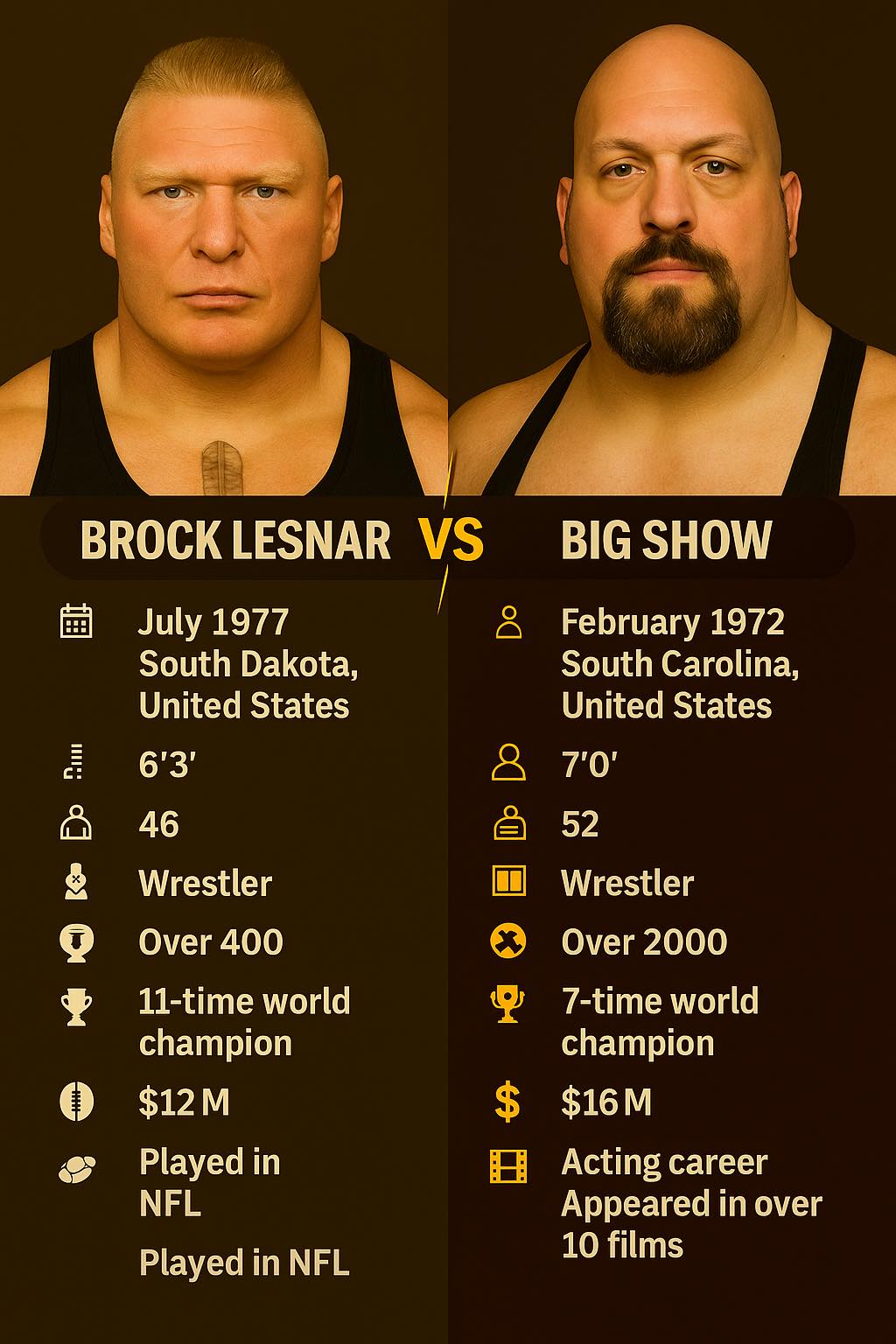 Brock Lesnar and Big Show – Two Titans Who Redefined Power in WWE