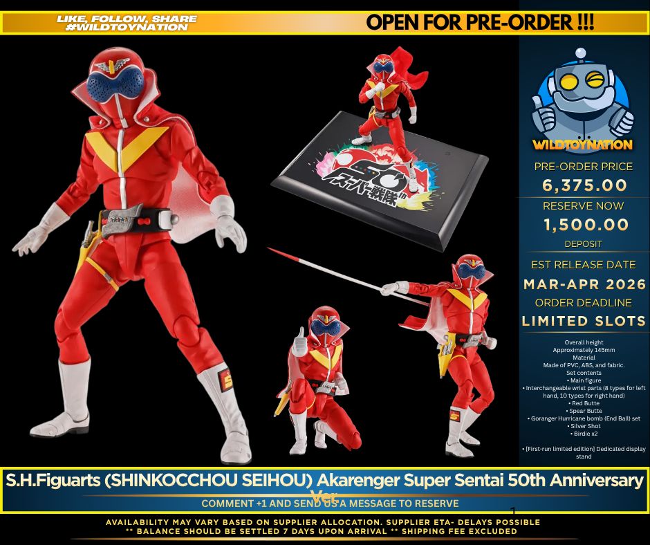 S.H.Figuarts (SHINKOCCHOU SEIHOU) Akarenger Super Sentai 50th