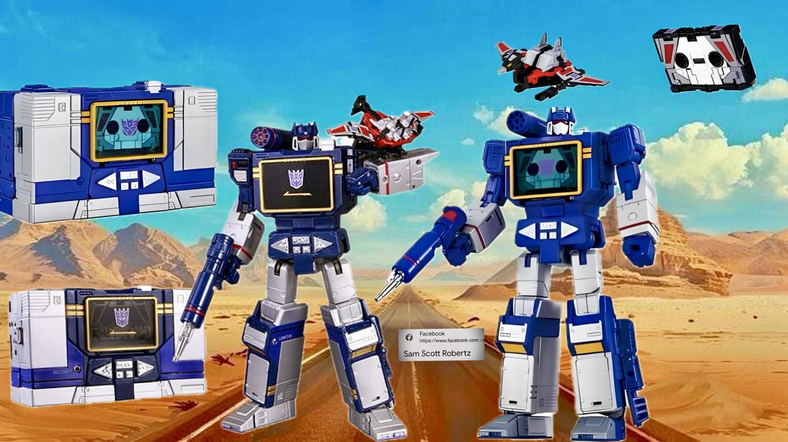 Takara Tomy TRANSFORMERS MP-13 Soundwave (left) comparison with 