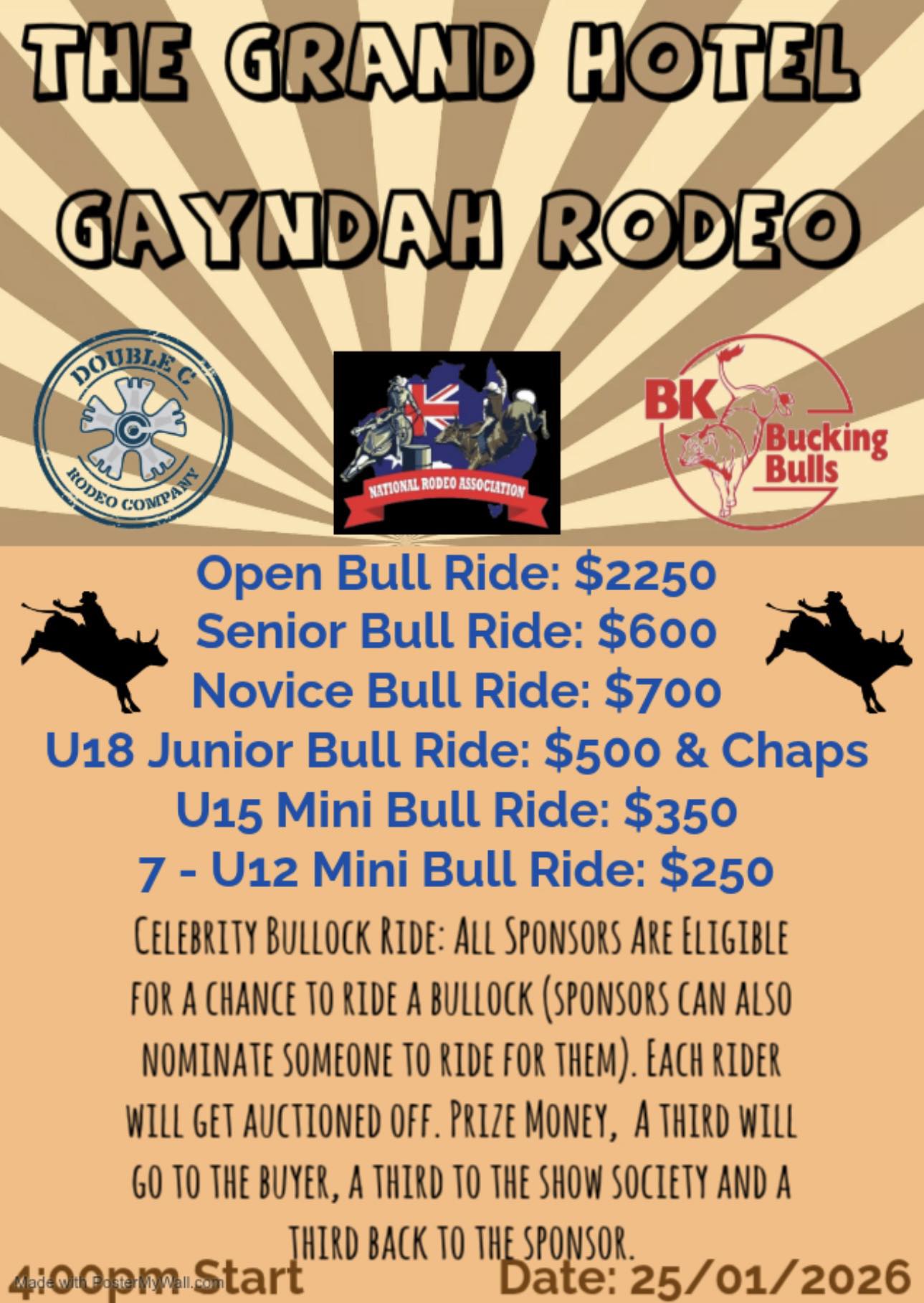 National Rodeo Association Ltd. - Entries taken this week for: THE ...