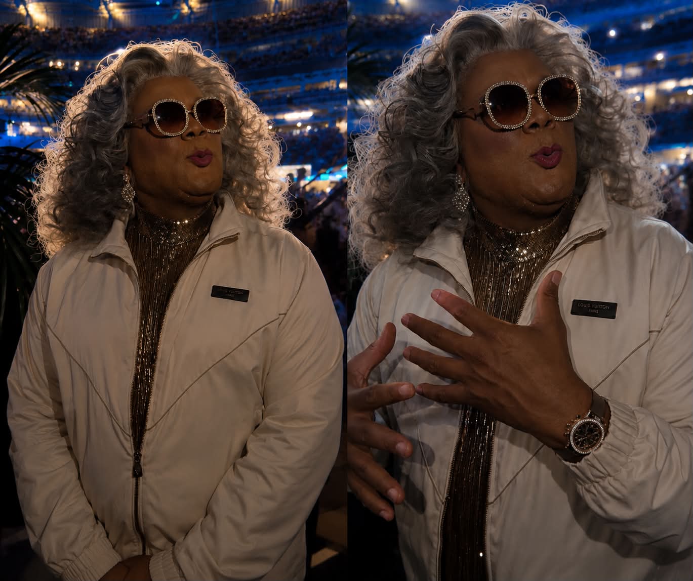 Tyler Perry spotted at Jay-Z's sold out concert at Yankee stadium