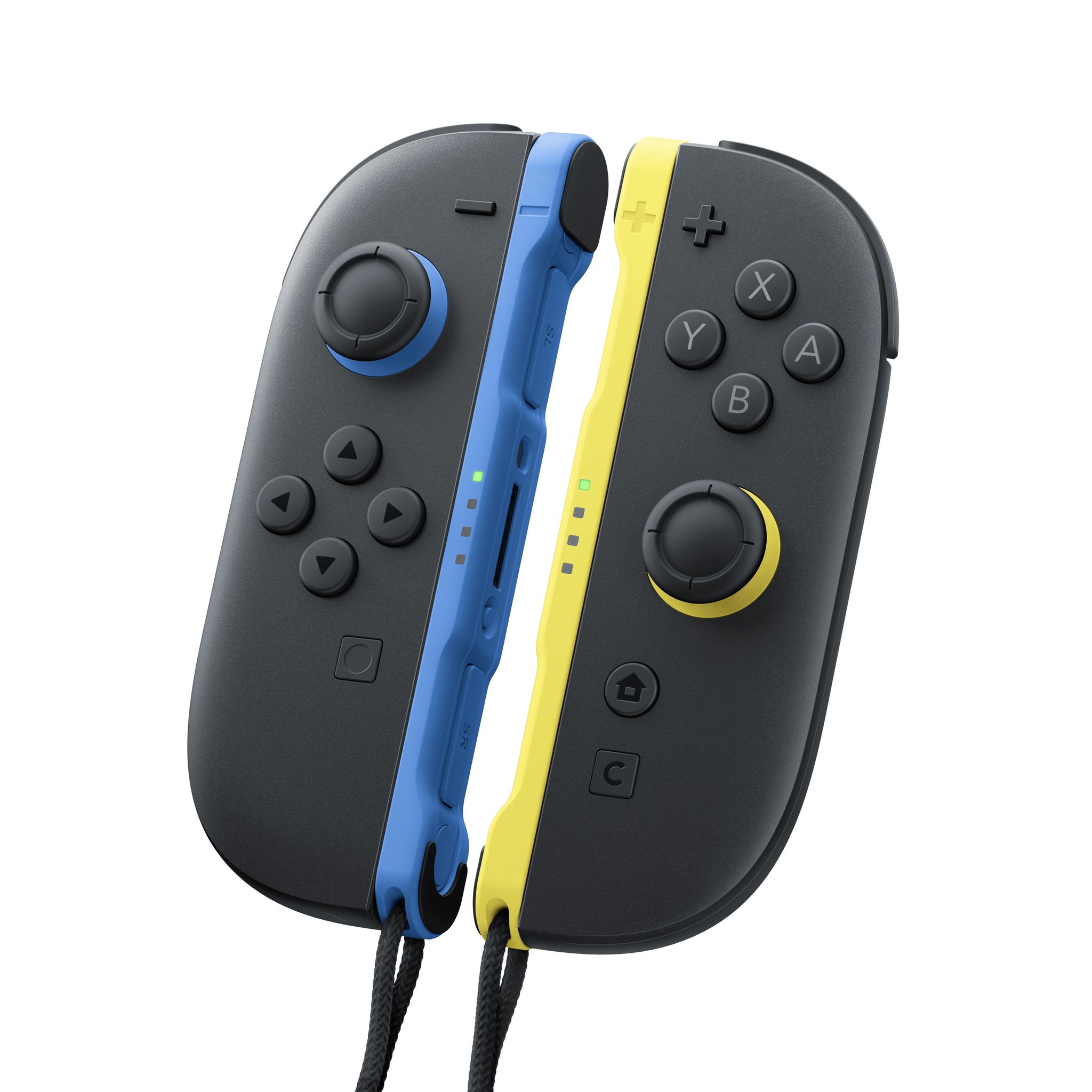 The Deep Cut-inspired Blue and Light Yellow Joy-Con 2 controllers