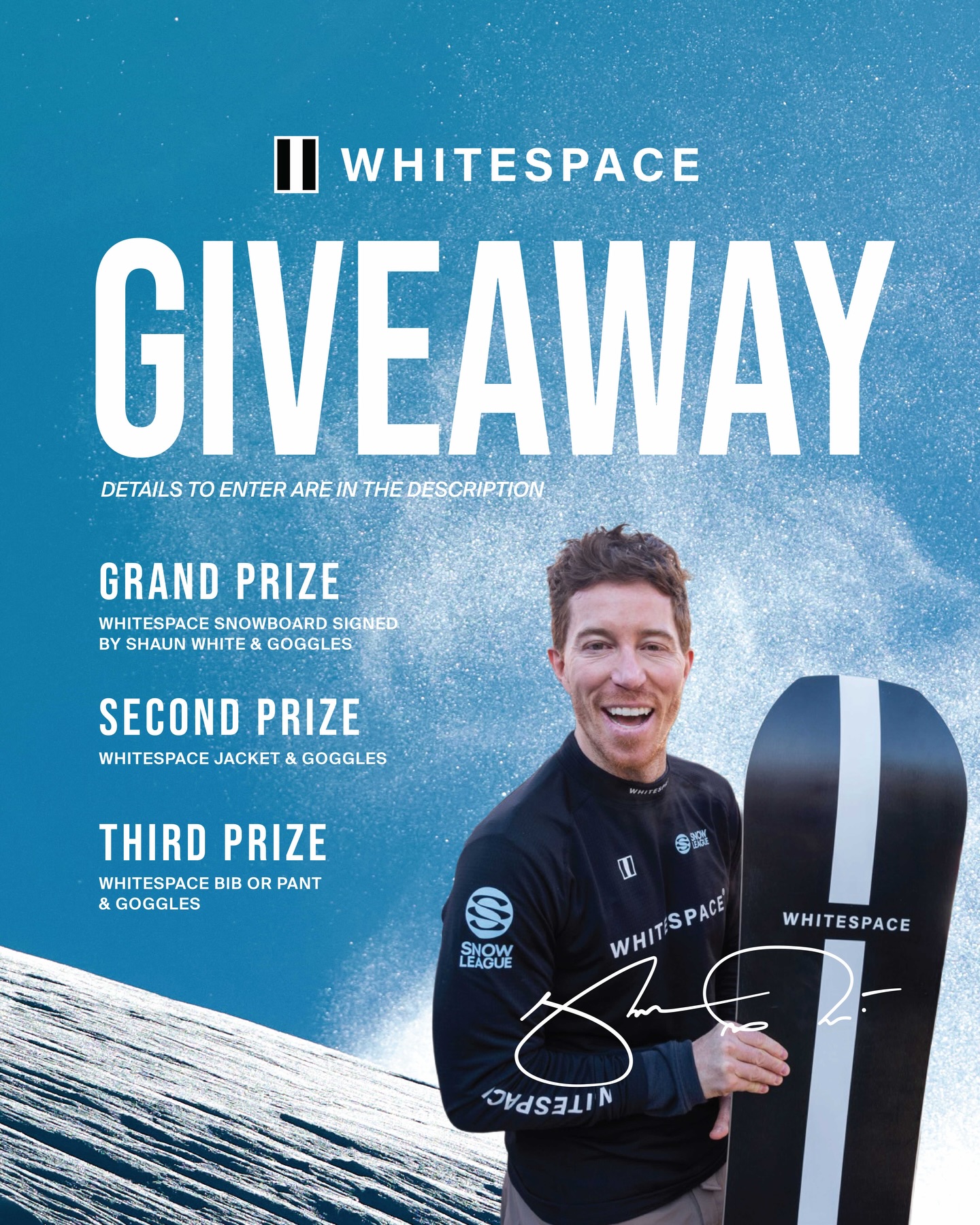 A snowboard signed by Shaun White?! We're teaming up with
