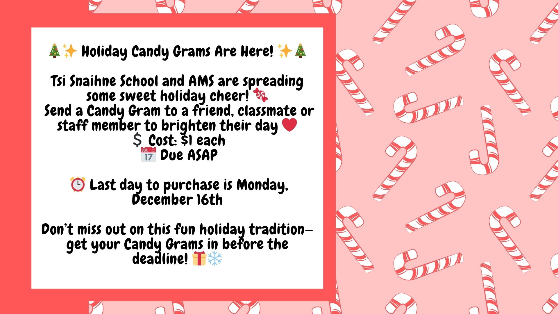 🎄 Holiday Candy... - Ahkwesahsne Mohawk Board of Education | Facebook