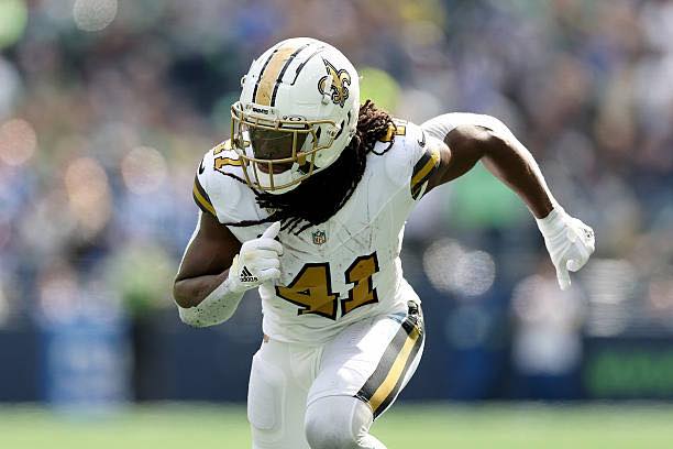 Adam - Saints RB Alvin Kamara, listed as questionable for Sunday due to ...