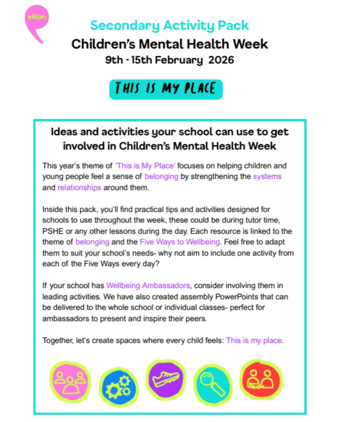 🌟 Children’s Mental Health Week 2026 |... - The Eikon Charity | Facebook