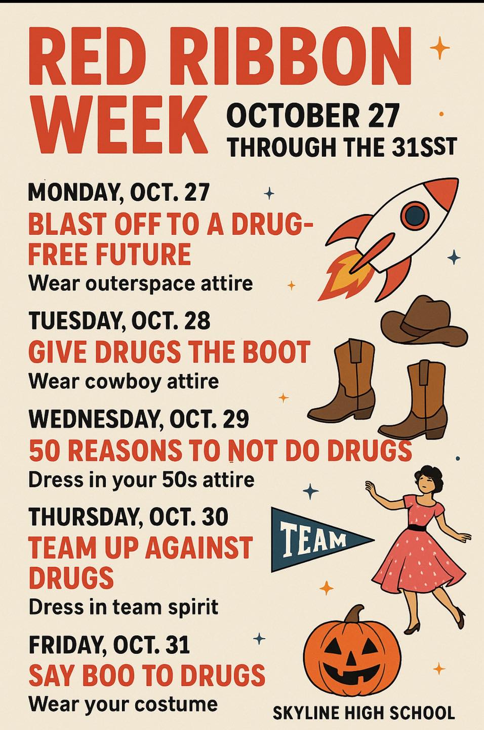 Skyline - Red Ribbon week with a change of plans on Wednesday. We are ...