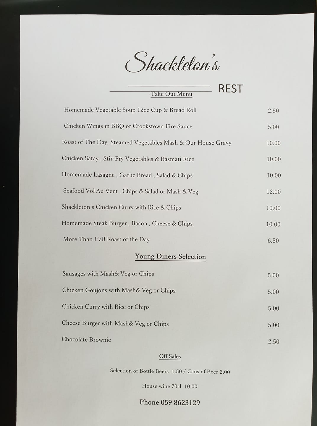 Crookstown Inn - Hi folks, our Sunday lunch take out menu served from 1 ...