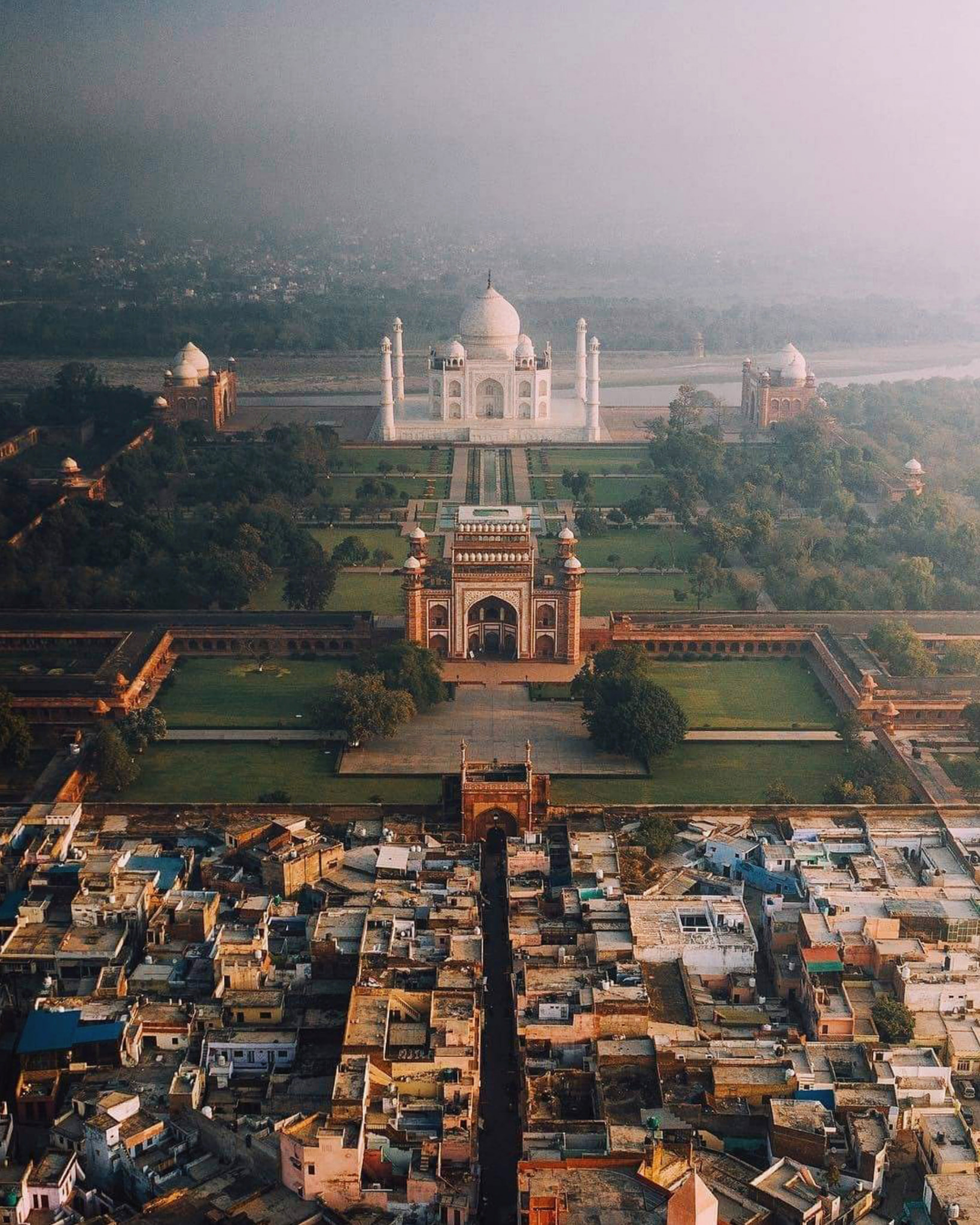 Taj Mahal😱 Agra, Aerial view 360 Eagle View🦅