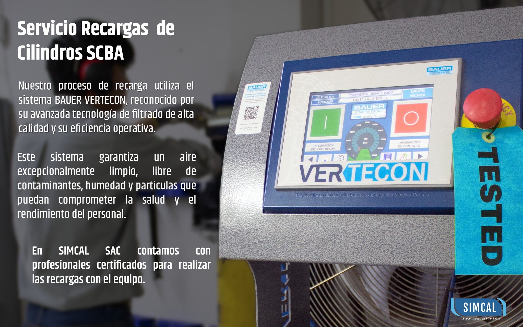 SIMCAL - ⚡ Recarga SCBA de alto rendimiento: ¡Tecnología BAUER VERTECON ...