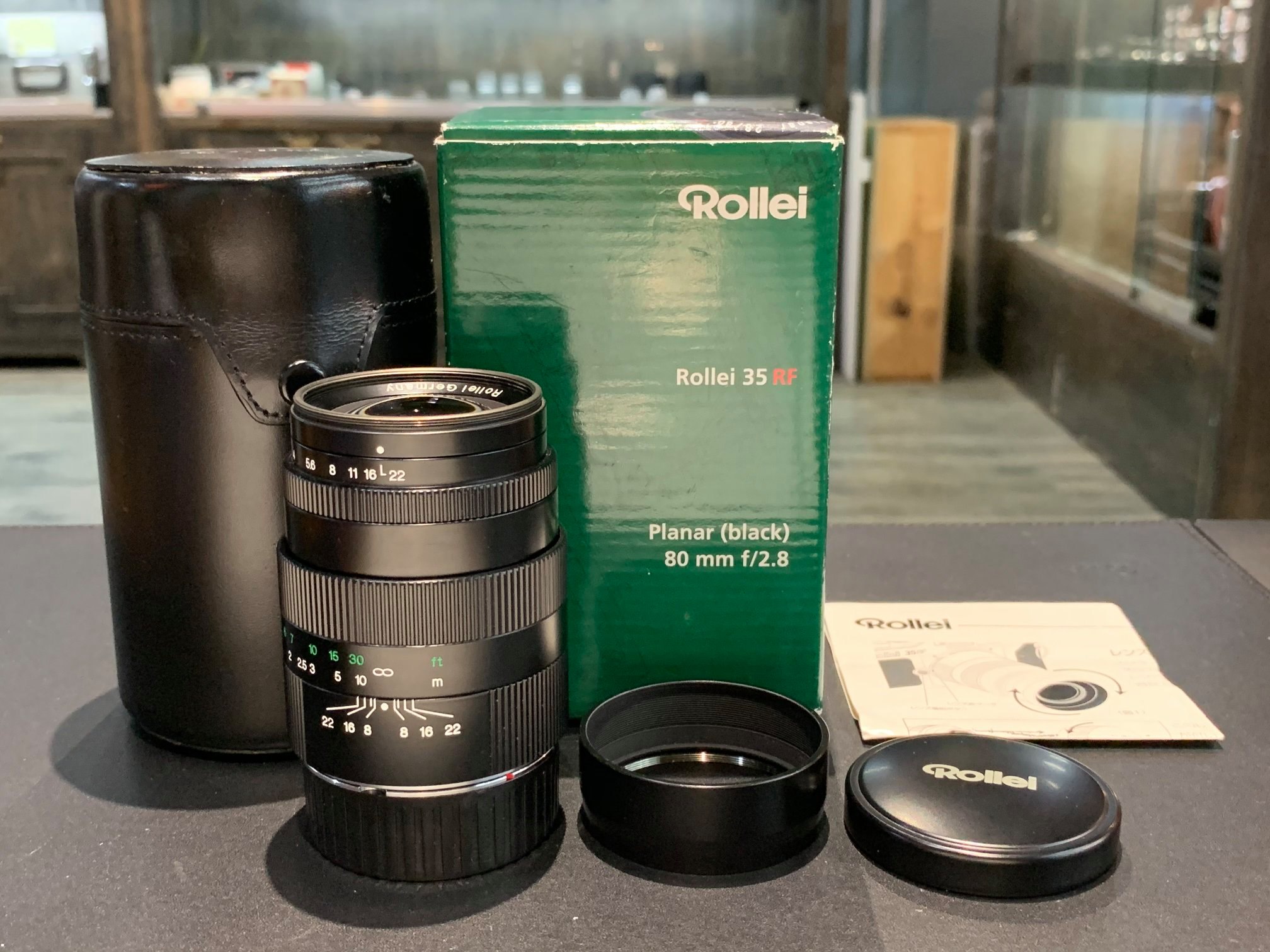 Rollei Planar 80mm f/2.8 HFT L39 LTM Black Paint lens Cosmetic