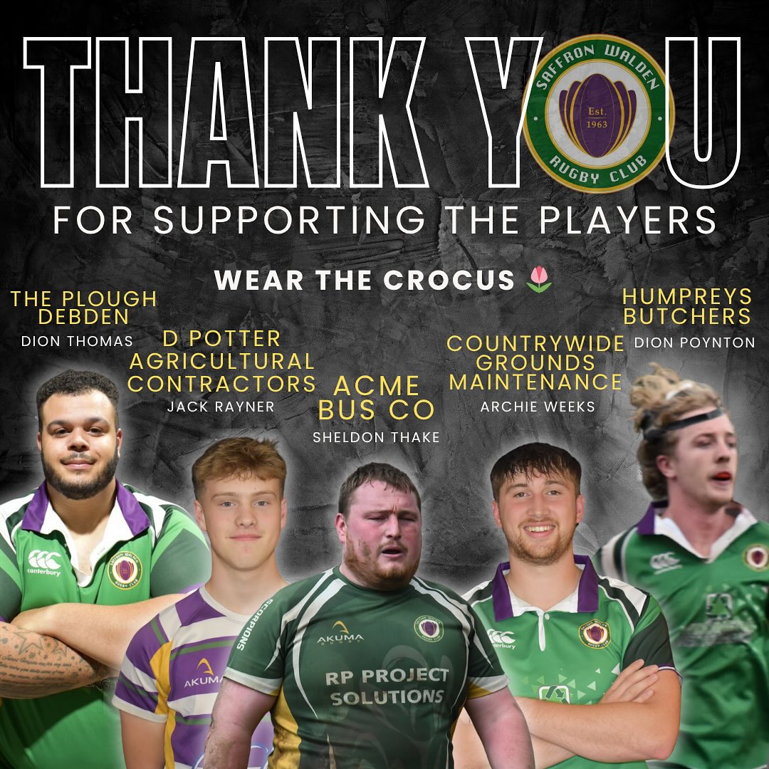 Saffron - Here are our next lot of player sponsors for this season ...