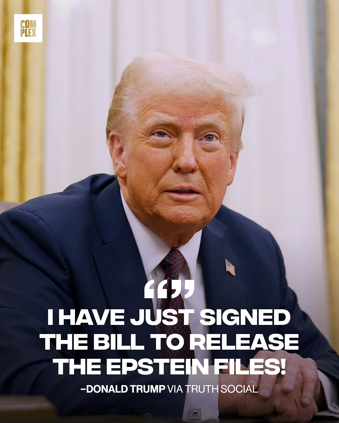 Complex - President Trump has signed a bill to release the... | Facebook