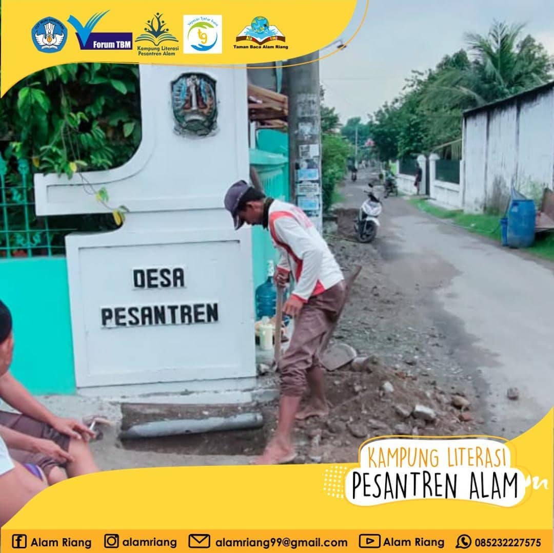 Alam Riang - On Progress Gapura Kampung Literasi Pesantren...