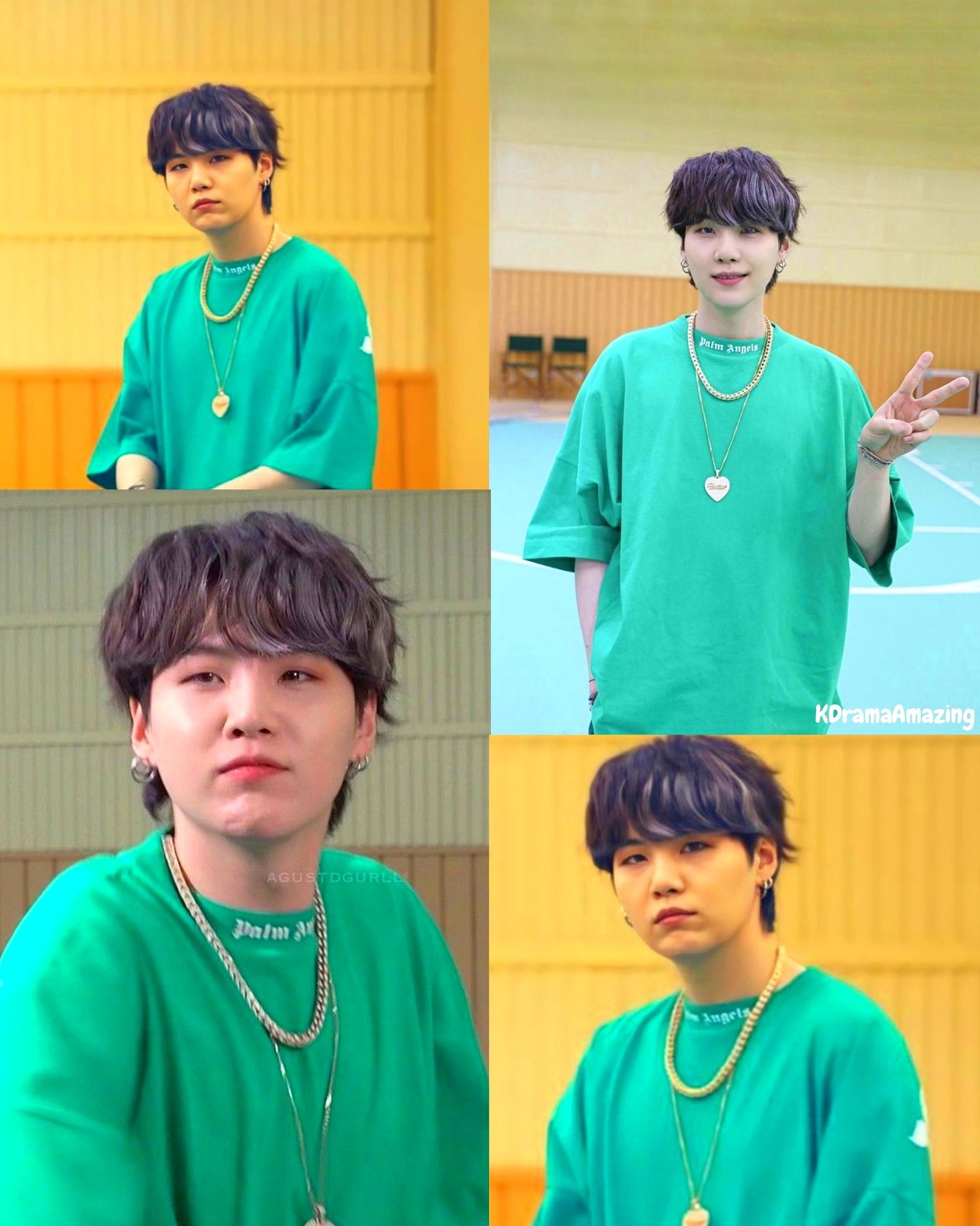 Suga in green serving bold style and effortless charm 💚✨ Always