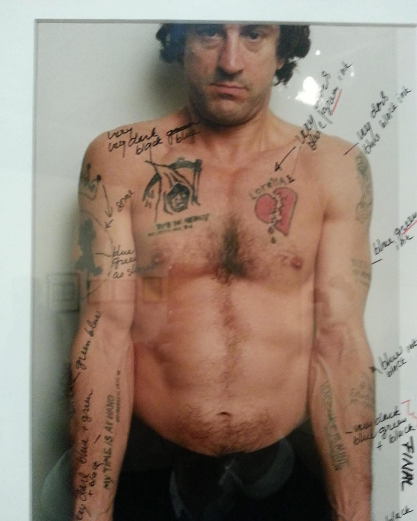 Robert De Niro's Max Cady tattoos in Cape Fear