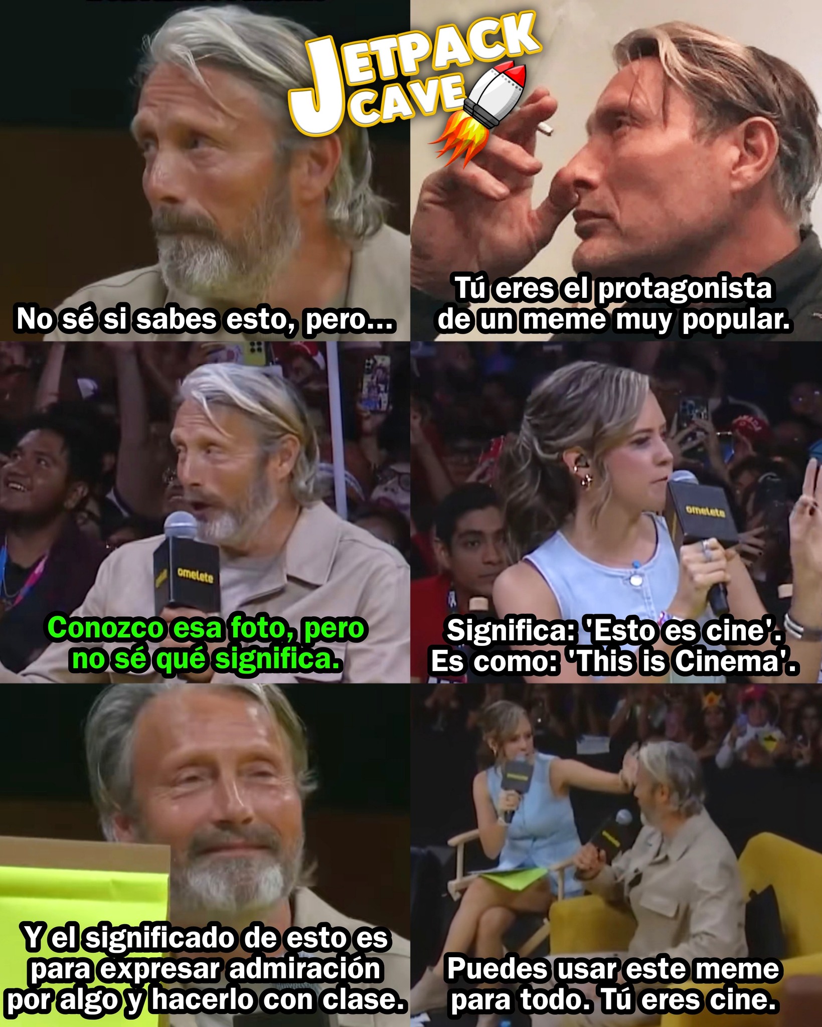Jetpack Cave - A Mads Mikkelsen le explicaron el meme de... | Facebook