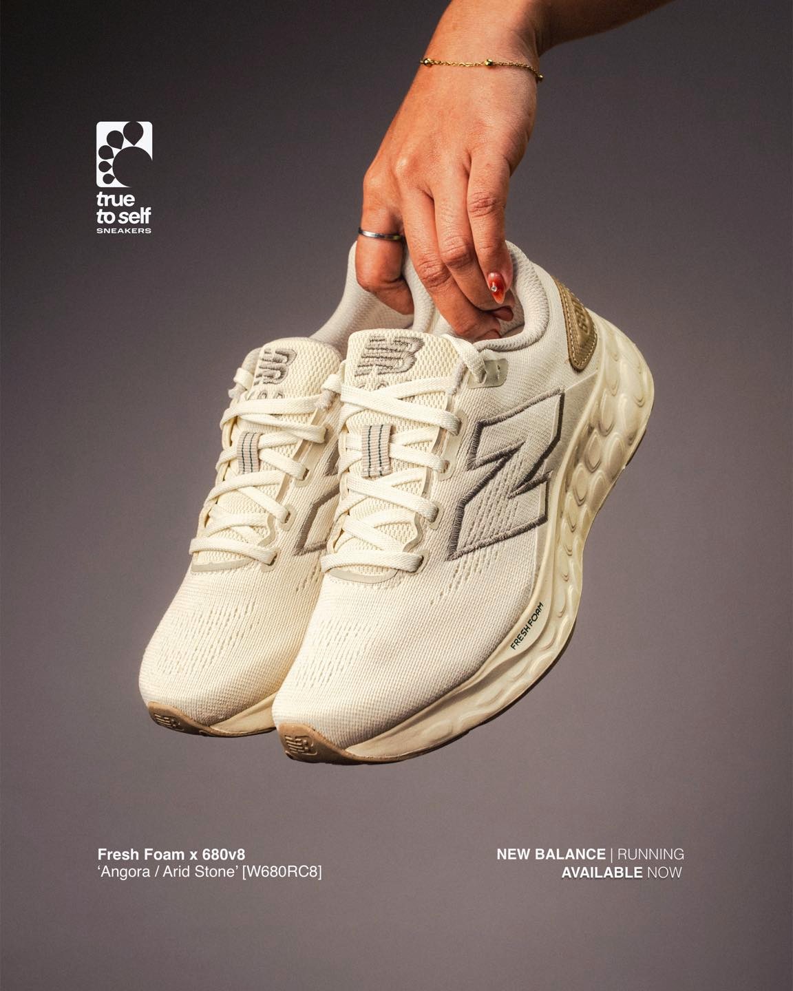 newbalance Fresh Foam 680v8 'Angora / Arid Stone' [W680RC8] OUR