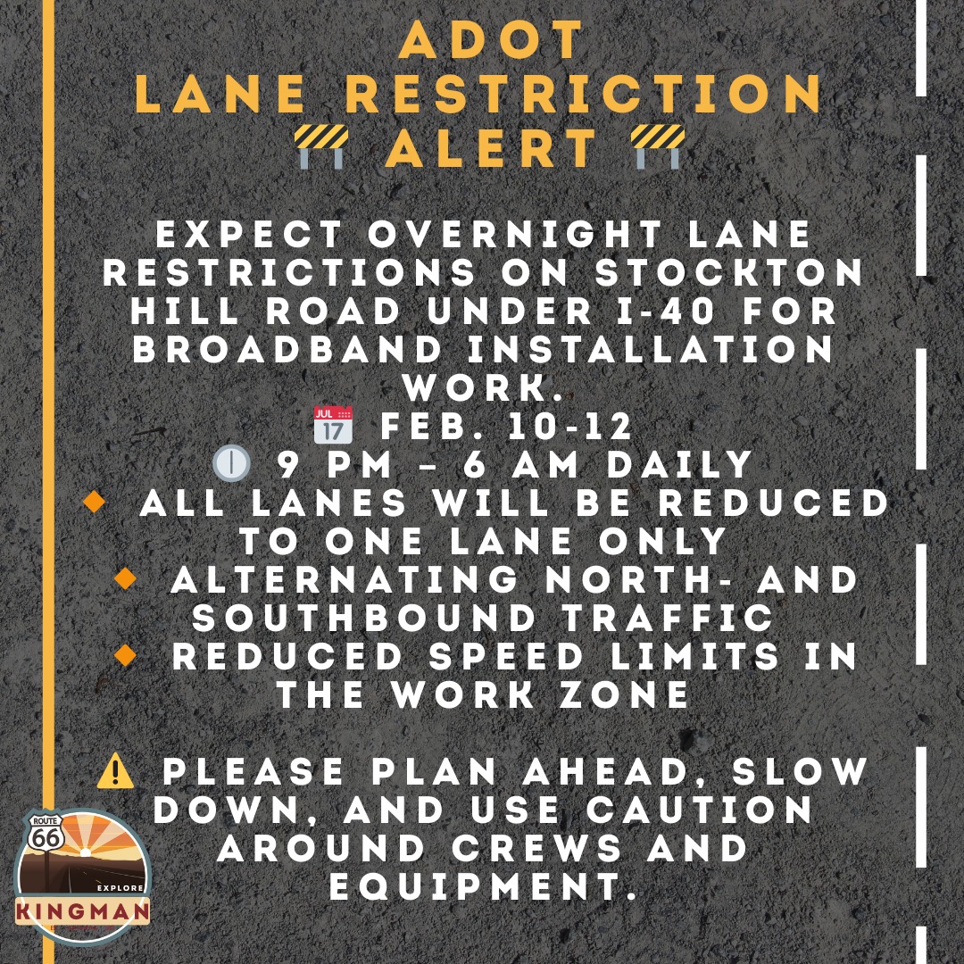 City of Kingman - 🚧 Traffic Alert: Stockton Hill Road City... | Facebook