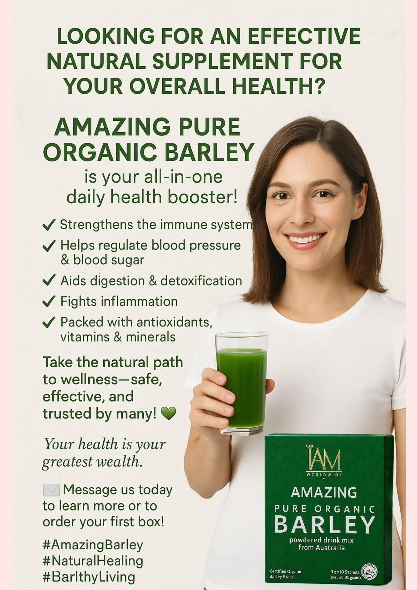 IAM Amazing Pure Organic Barley by Laurence Santic