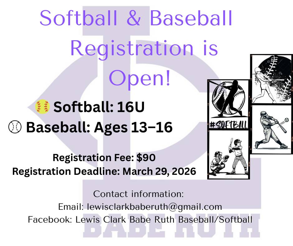 Lewis Clark Babe Ruth Baseball/Softball