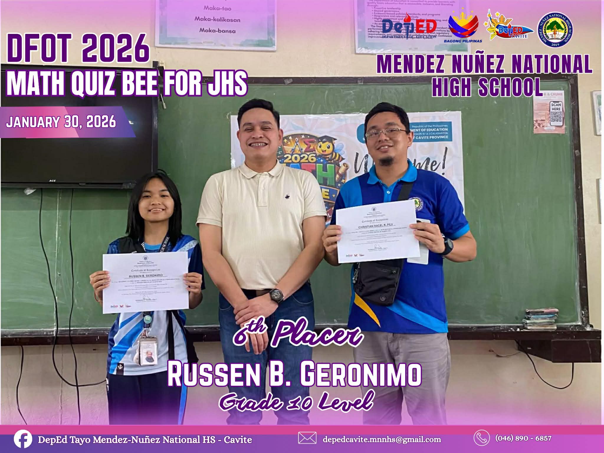 DepEd Tayo... - DepEd Tayo Mendez-Nuñez National HS - Cavite