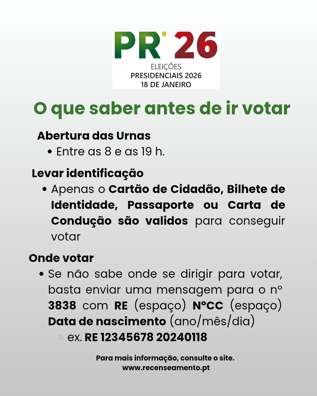 🇵🇹 Presidenciais 2026 🇵🇹... - Junta de freguesia de Azurém | Facebook