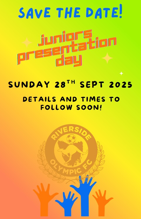 🧡💙🧡💙🧡 Save the date!... - Riverside Olympic Football Club | Facebook