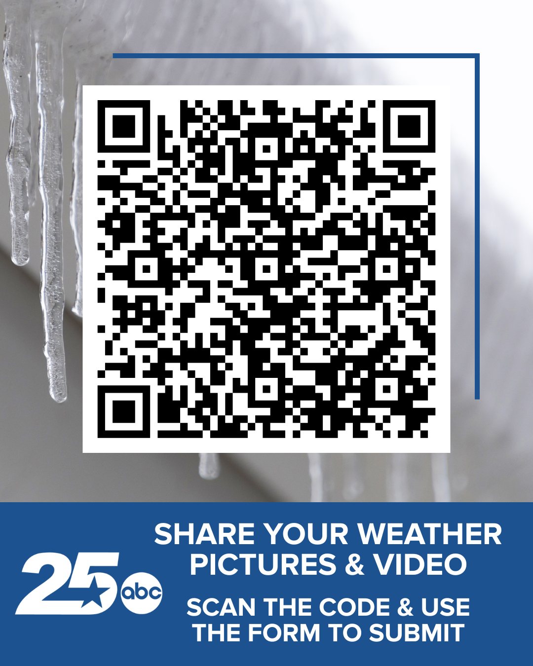 Scan the QR code and use the form to send us pictures and video