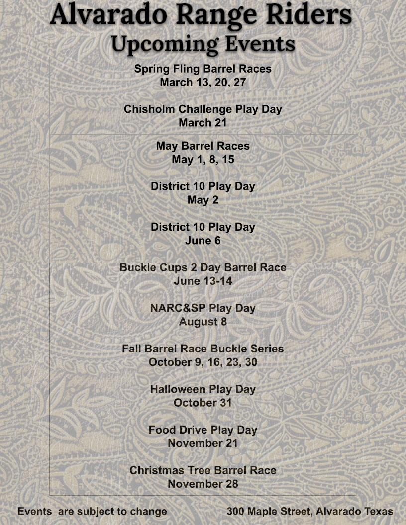 Alvarado Range Riders Arena | Alvarado TX