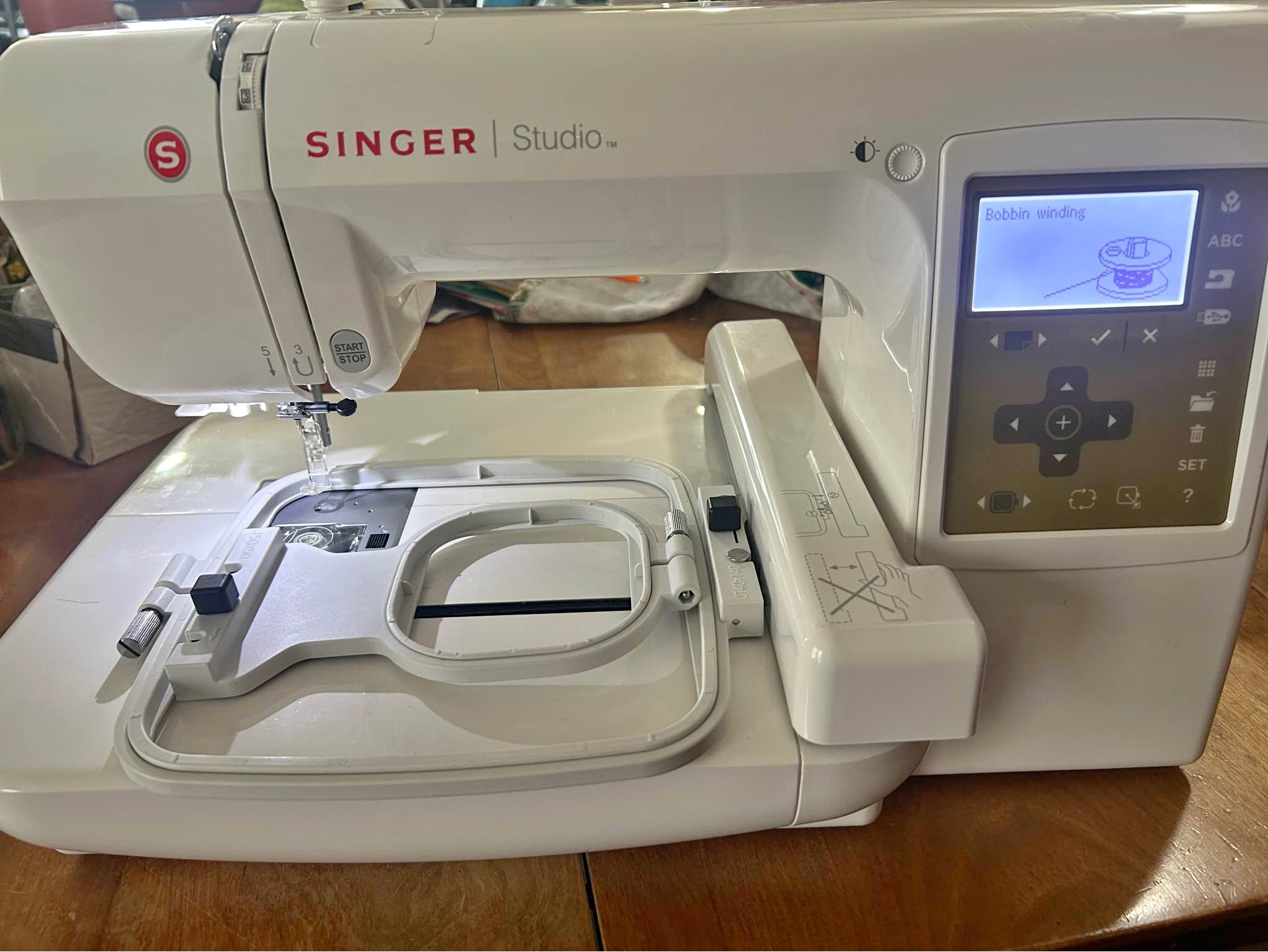 Singer Studio S10 computerized Embroidery Machine and extras (pending ...