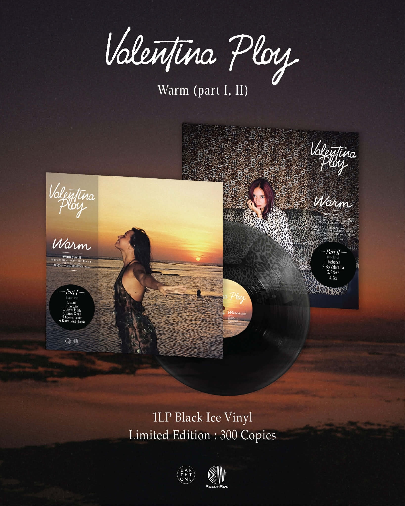 เปิดขายแผ่นเสียง Valentina Ploy : Warm (Part I & II) Format : 1LP 