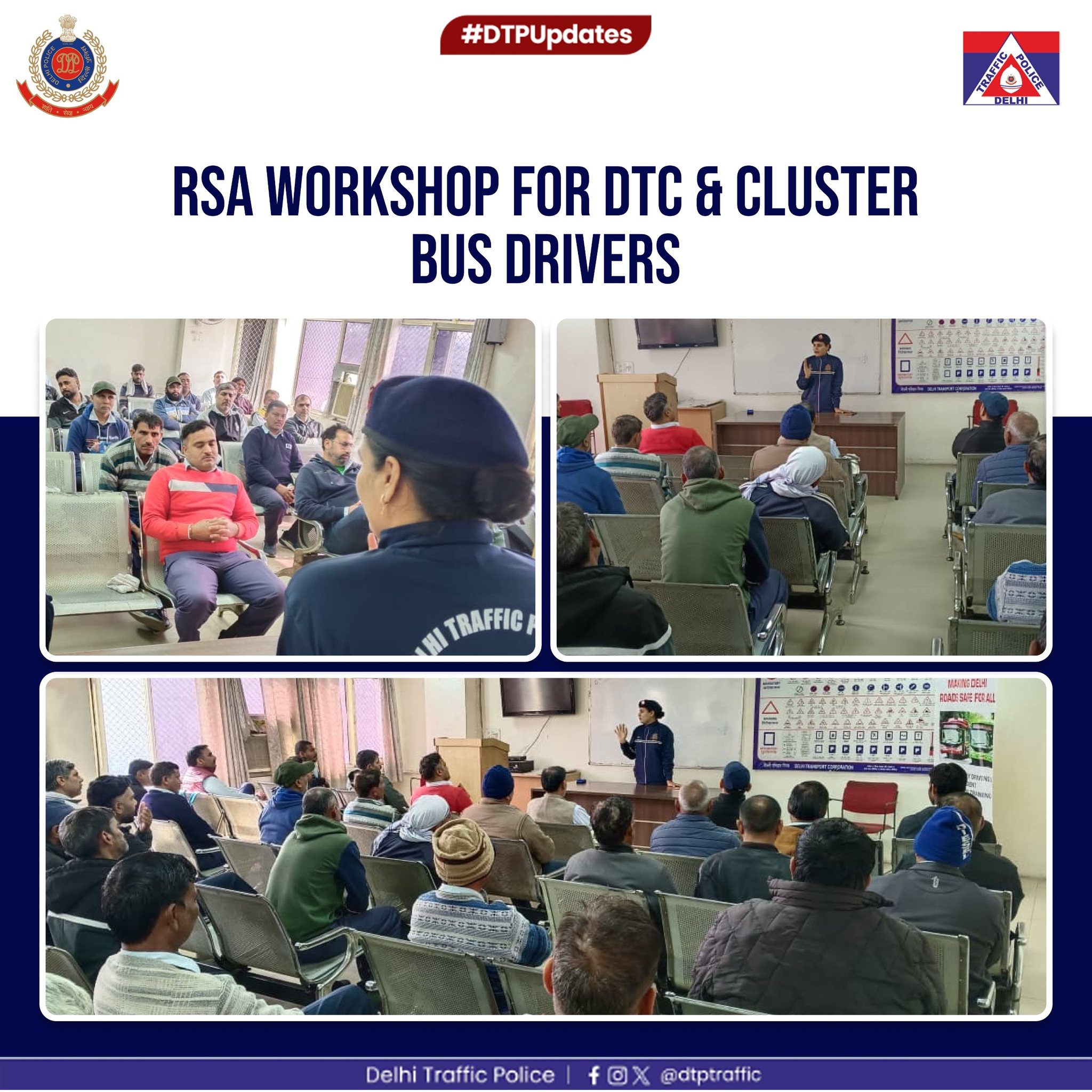 RSA workshop was conducted at DTC... - Delhi Traffic Police | Facebook