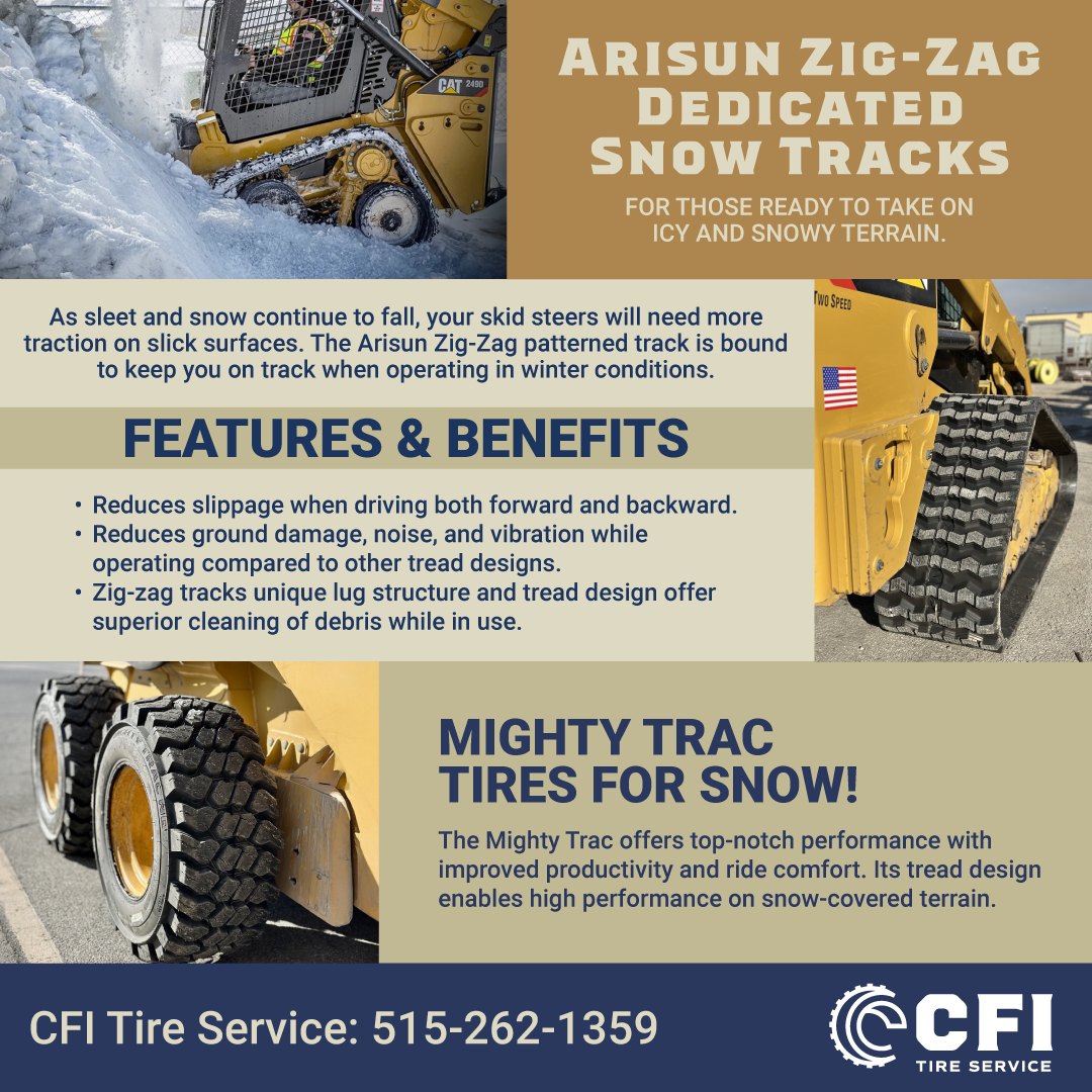CFI - ️ Winter is here! ☃️ Keep your skid steer moving with our Arisun ...