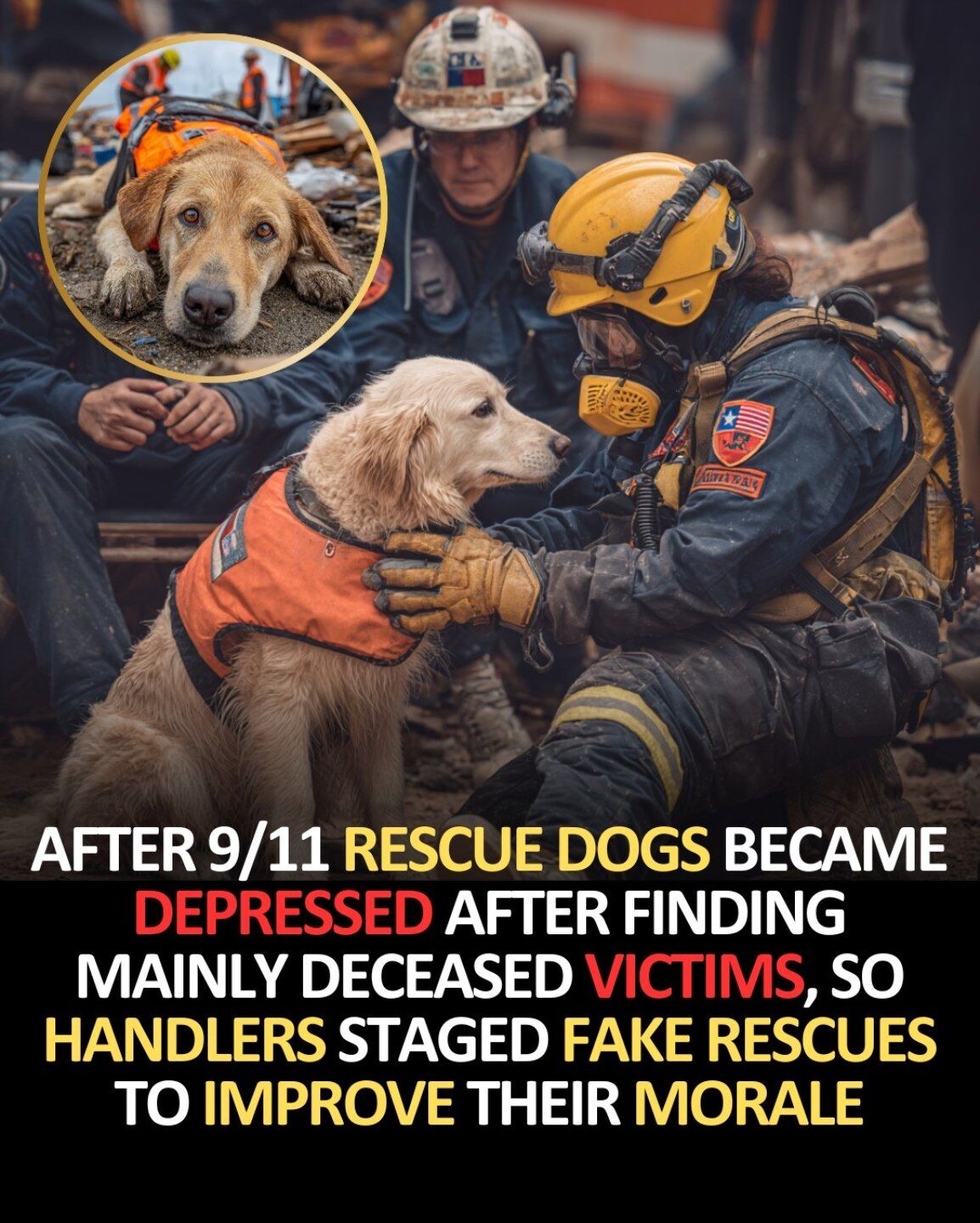 Officer - After 9/11, search and rescue dogs worked day and night at ...